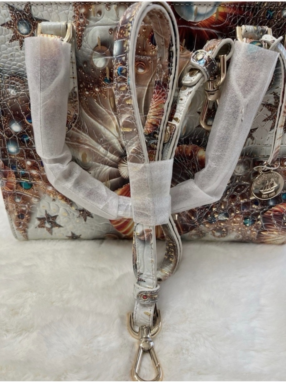 Brahmin Cami SEA JEWEL MELBOURNE DI Satchel Crossbody Shoulder Bag - Picture 6 of 8